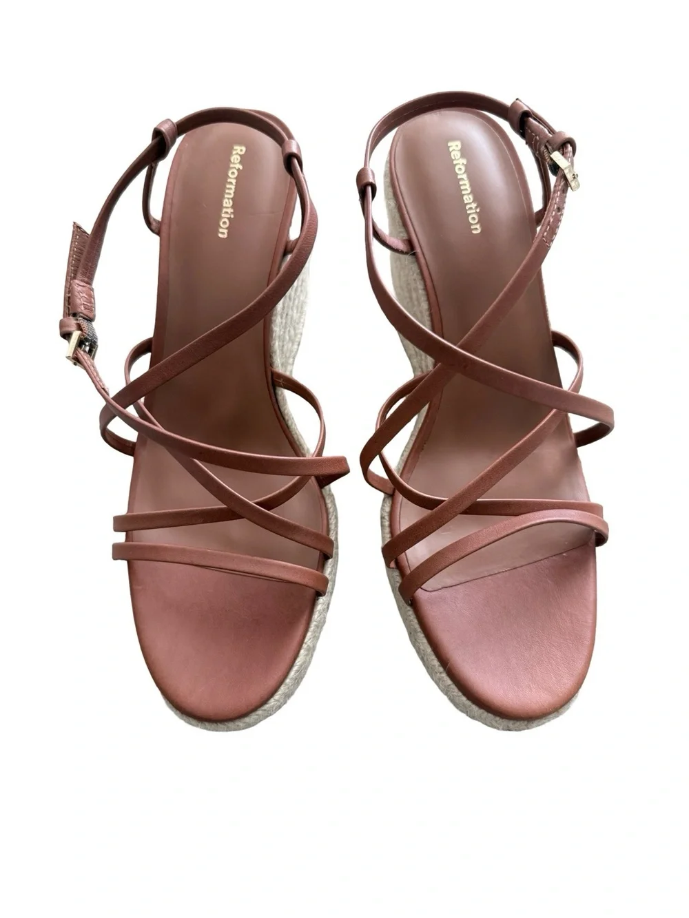 NEW Reformation Alexia Espadrille Wedge Sandals Sz 7.5